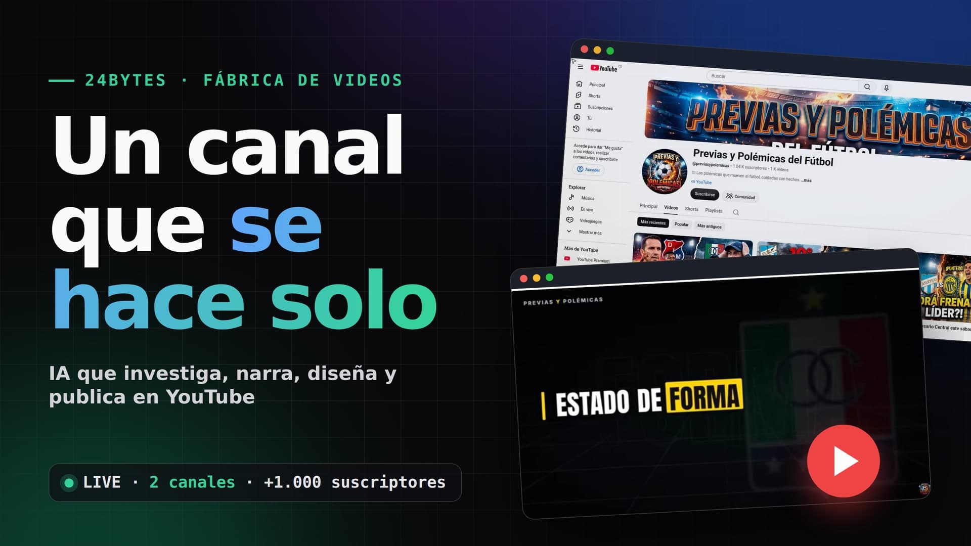 Un canal que se hace solo: IA que investiga, narra, diseña y publica en YouTube