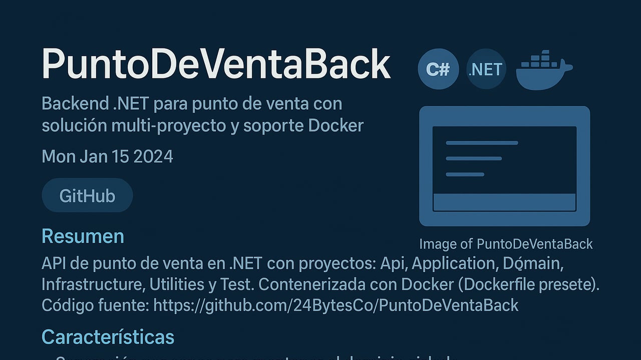 Image of PuntoDeVentaBack