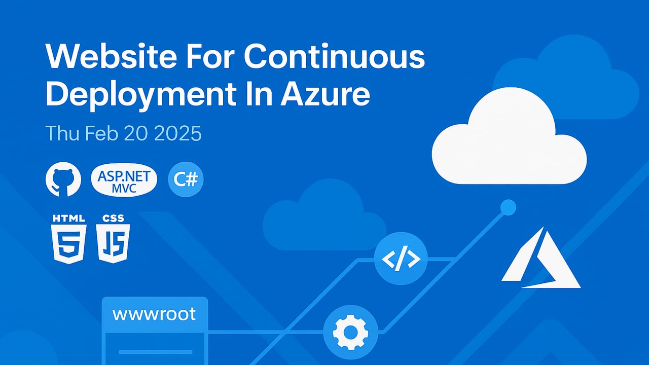 Image of Website For Continuous Deployment In Azure